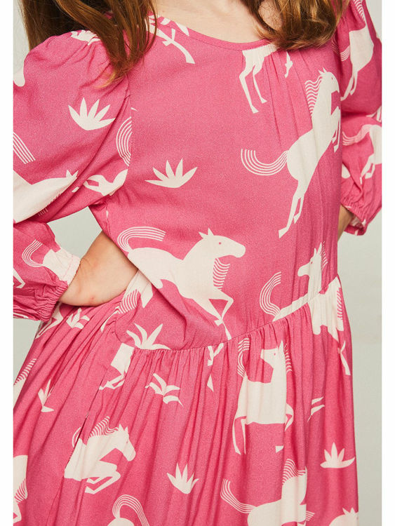 Εικόνα για Φόρεμα Μακρυμάνικο Mini Compania Fantastica print "αλογάκια"