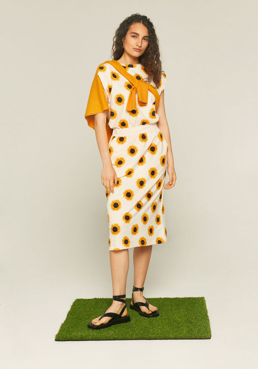 Εικόνα για Φόρεμα Midi Compania Fantastica print "ηλιοτρόπια"