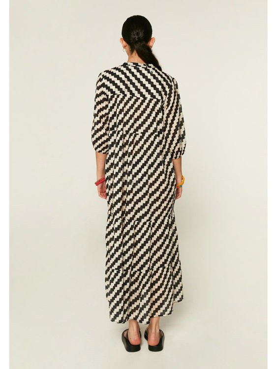 Εικόνα για Φόρεμα Μακρύ Compania Fantastica print  "ασπρόμαυρο zigzag"