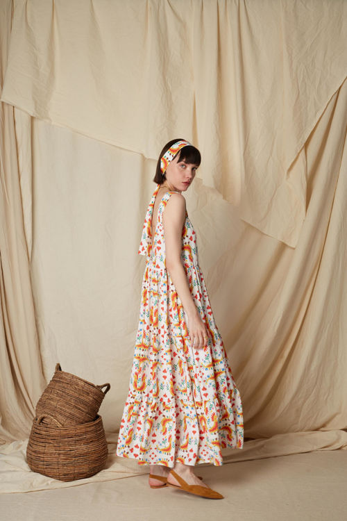 Εικόνα για Skyropoula Maxi Dress (Tsalapetinos White Print)